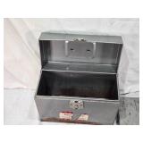 Lot of Vintage Metal Storage Boxes including a Cash Box, Slide Box