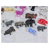 Assorted Plastic Animal Figures, Dinosaurs, Gorillas and More