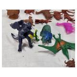 Assorted Plastic Animal Figures, Dinosaurs, Gorillas and More