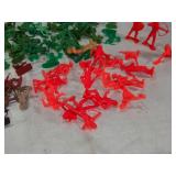 Plastic Toy Cowboys and Indians Figures in Various Colors and Poses