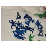 Plastic Toy Cowboys and Indians Figures in Various Colors and Poses