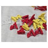 Lot of Vintage Plastic Figures Including Cowboys, Farmers, and Sports Players including Tudor Tru-Action Football Players