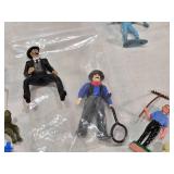 Lot of Vintage Plastic Figures Including Cowboys, Farmers, and Sports Players including Tudor Tru-Action Football Players