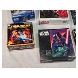 Huge Lot of Star Wars Puzzles including The Empire Strikes Back 1500 Piece Puzzle, Episode I Podrace Challenge Puzzle, and Lenticular Puzzles - Uncounted