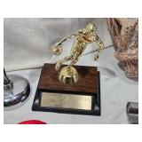 Vintage cast iron Amish-style buggy, Science Beaker Stand, Trophies