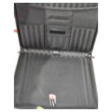 Lot of Office and Signage Items including Exit Signs, Cash Book, Binoculars Case and Portfolio