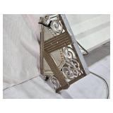 Antique Style Fluorescent Light Fixture with Ornate Metal Ends