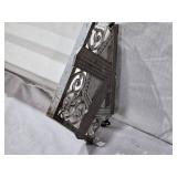 Antique Style Fluorescent Light Fixture with Ornate Metal Ends