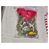 Vintage Toy Set including Nesting Blocks, Marbles, and More