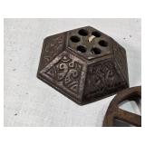 John Deere Grady Grader Toy and Vintage Cast Iron Items and Other Tractor Toys