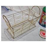 Willow Tree Figurine, Wire Basket, and Decorative Tins