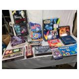 Board Games including Jeopardy, Scrabble Junior, and Star Wars Escape Game