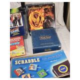 Board Games including Jeopardy, Scrabble Junior, and Star Wars Escape Game