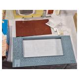 Vintage Board Games and Toys Collection including Porter Microcraft Microscope, Put and Take Game, Dollhouse, and Accessories