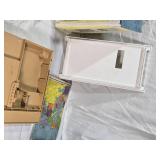 Vintage Board Games and Toys Collection including Porter Microcraft Microscope, Put and Take Game, Dollhouse, and Accessories