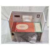 Vintage Board Games and Toys Collection including Porter Microcraft Microscope, Put and Take Game, Dollhouse, and Accessories