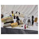 Large Avon Collectible Car and Novelty Bottles Some With Boxes and Unique Shapes like Pipes