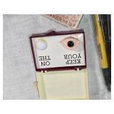 Vintage Collectibles including Elbow Lake Co-op Grain Jug and Pitcher, Henry McKenna Whiskey Jug, Pens, Lions Pins and Assorted Memorabilia