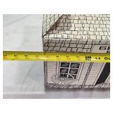 Vintage Cardboard General Store Box with Horse Figurines, Old Horse Scrapbook, and Table Runner