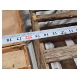 Vintage Wooden Crate, Wooden Box with Compartments, Wooden Basket, and Wooden Mallet