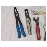 Lot of Hand Tools Including OTC Pliers, Vice Grip and Wire Strippers