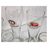 Lot of Beer Glasses and Mugs Including Erdinger, Franziskaner, Binding Bier Mugs and Others