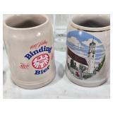 Lot of Beer Glasses and Mugs Including Erdinger, Franziskaner, Binding Bier Mugs and Others