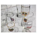 Lot of Beer Glasses and Mugs Including Erdinger, Franziskaner, Binding Bier Mugs and Others