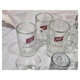 Lot of Barware Glasses and Mugs Including Schlitz, Miller, Heineken, Smirnoff Mule and More