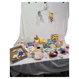 Vintage and Modern Toys Collection including Disney Mobiles, Tomy Toys, and Fisher-Price Carousel