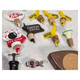Golden Champale and Metbrau Inflatable Advertising Displays, Liquor Pourers, and Bottle Openers including Hamms and Stoppers