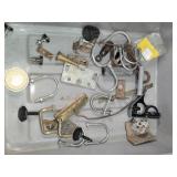 Scrap Iron Fan Housing, Cast Iron Barn Pulley, and Miscellaneous Hardware