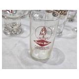 Lot of Beer Glassware Collection including Budweiser Mug, Bud Light, Grain Belt Glass, and Various Beer Glasses