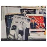 Mixed Vintage Media Including 1960 era Cub Scout Magazines, Piano Rolls, Sheet Music and More