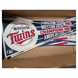 Massive Minnesota Twins Memorabilia Collection including Over 70 Pennants, Programs from the 1970s, and Collectible Cups