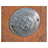 1930s Montgomery Ward Electric Fence Controller and Vintage Fuel Tanks and Akron Diamond Kerosene Lamp