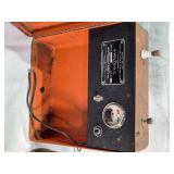 1930s Montgomery Ward Electric Fence Controller and Vintage Fuel Tanks and Akron Diamond Kerosene Lamp