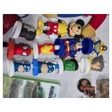 Lot of Toys and Collectibles including Wooden Blocks, Old Mickey Mouse Figures, Star Wars and More
