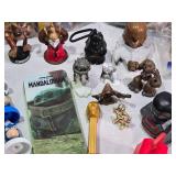 Lot of Toys and Collectibles including Wooden Blocks, Old Mickey Mouse Figures, Star Wars and More