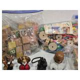 Lot of Toys and Collectibles including Wooden Blocks, Old Mickey Mouse Figures, Star Wars and More
