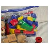 Lot of Toys and Collectibles including Wooden Blocks, Old Mickey Mouse Figures, Star Wars and More