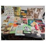 Lot of Vintage Publications and Catalogs including 1955 Mercury Body Parts Catalogue, Various Cookbooks, and Automotive Guides