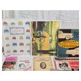 Lot of Vintage Publications and Catalogs including 1955 Mercury Body Parts Catalogue, Various Cookbooks, and Automotive Guides