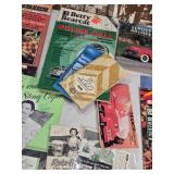 Lot of Vintage Publications and Catalogs including 1955 Mercury Body Parts Catalogue, Various Cookbooks, and Automotive Guides