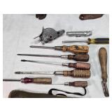 Ridgely Trimmer, Rex Riveter, Assorted Screwdrivers, Firestone and Wrenches