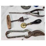 Vintage Tools and Hardware Items including Yale Door Closer, Drill, Another Door Closer, Pruners, Pliers and More