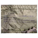 Military Items Including Military Photos, Molle II Desert Vest, Auto Seat Back Pouches, Medical Case, and Sign