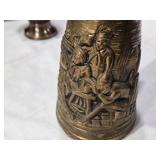 Movieland Wax Museum Tray, Italian Automobili Tray, Brass Bucket with Geese and Various Other Brass Items