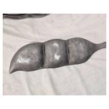 Vintage Aluminum and Silver Items including Seapod Trays, Bell, Goblet, and Napkin Ring