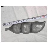 Vintage Aluminum and Silver Items including Seapod Trays, Bell, Goblet, and Napkin Ring